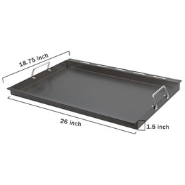 SafBbcue Genesis II E-310 Full-Size Griddle,Genesis II 300 Series GS4 Gas Grills Flat Top Grill Insert with Handles for Weber Genesis II E/S-310/315/325/330 LX S/E-340,Part Number #6788,Nonstick Steel