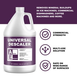 Active Element Universal Descaler – 1 Gallon | Commercial Grade Delimer for Dishwasher, Ice & Coffee Machines, and Other Equipment