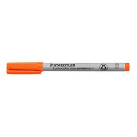 STAEDTLER 311-4 Lumocolor Universal Non Permanent Superfine Pens - Orange, Pack of 10
