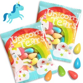 Unicorn Tears - Sour Candy - 12 Unicorn Party Favors - Rainbow Candy Party Supplies Individually Wrapped Treats