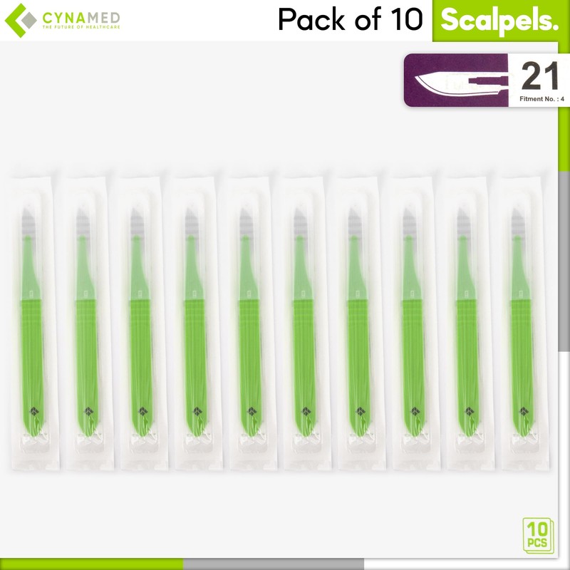 Cynamed Disposable Scalpel Blades| Sharp, Tempered Stainless-Steel Blades | Pack