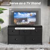 Giantex Black Dresser for Bedroom with 5 Drawers - Wide