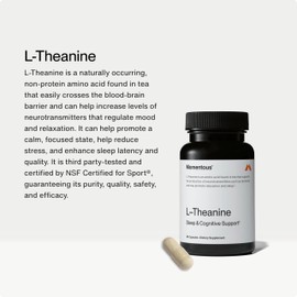 Momentous L-Theanine Supplement - 200 mg Capsules to Promote Relaxation & Focus - NSF Certified for Sport - GMO- & Gluten-Free - 60 Servings