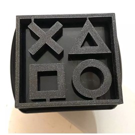 Triangle Square Circle X in 3D - 2 Inch Trailer Hitch Cover - Video Game Love