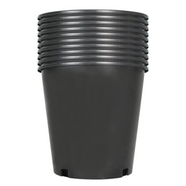 raseparter 10 Pack 2 Gallon Plastic Planter Nursery Seedling Pots Round Black Nursery Pots for Indoor and Outdoor Plants with Drainage Hole