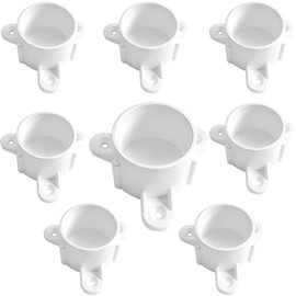 ANPTGHT 1-1/4" PVC Table Leg Cap Fittings, Furniture Grade Rod Holder Projects PVC Flange for Schedule 40 PVC Pipe, Support Feet for Building Furniture Greenhouse Shed Table, No Screws (Pack of 8)