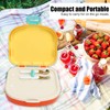Bento Lunch Box ABS Separate Compartments with Buckle Handle Leakage