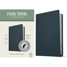 NLT Thinline Reference Holy Bible (Red Letter, Genuine Leather, Navy Blue, Indexed): Includes Free Access to the Filament Bible App Delivering Study Notes, Devotionals, Worship Music, and Video