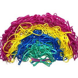 Rubber Bands, Size 33 (3 1/2" x 1/8'') Colorful Natural Rubber Band, 33 Colored Heavy Duty Elastic Office Supplies Rubber Bands for Office Files Bank Paper Bills Money Home School, 1/4 Pound Bag