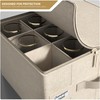 Sorbus China Storage Containers – Dinnerware Organizer for Champagne Flute
