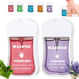 Generic Hand Sanitizer Spray, 500 Sprays Each for Hand Cleaning, Power Mist Hand Sanitizer Spray Travel Size 1.35 FL OZ for Adults, Travel Power Mist Hydrating (Lavender,Tea)