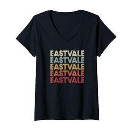 Eastvale California Eastvale CA Retro Vintage Text T-Shirt mit V-Ausschnitt