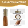 Gold Salt and Pepper Grinder Set,Wooden Pepper Grinder, Manual Salt