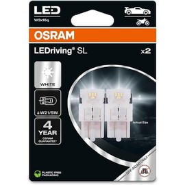 OSRAM LEDriving SL, ≜ W21/5W, White 6000K, Double Blister (2 lamps), LED Retrofit, offroad use only