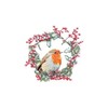 Napkin "Robin in Berry Wreath" 5 or 20 Pieces Pack