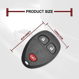 Key Fob Keyless Entry Remote Shell Case Compatible with Silverado Avalanche Equinox Express Silverado Tahoe Traverse Sierra Torrent OUC60221