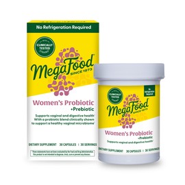 MegaFood MegaFood Womens Probiotic + Prebiotic - Gluten-Free Prebiotics and Probiotics for Women, Supports Digestive Health & Regularity, Vaginal Probiotics for Healthy pH Levels, Vegetarian - 30 Capsules