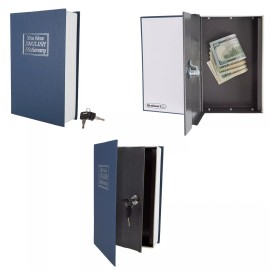 2PO Large The New English Dictionary Faux Book - Diversion Metal Safe with Lock and