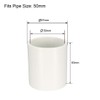 sourcing map 50mm Straight PVC Pipe Fitting Coupling Adapters Connector