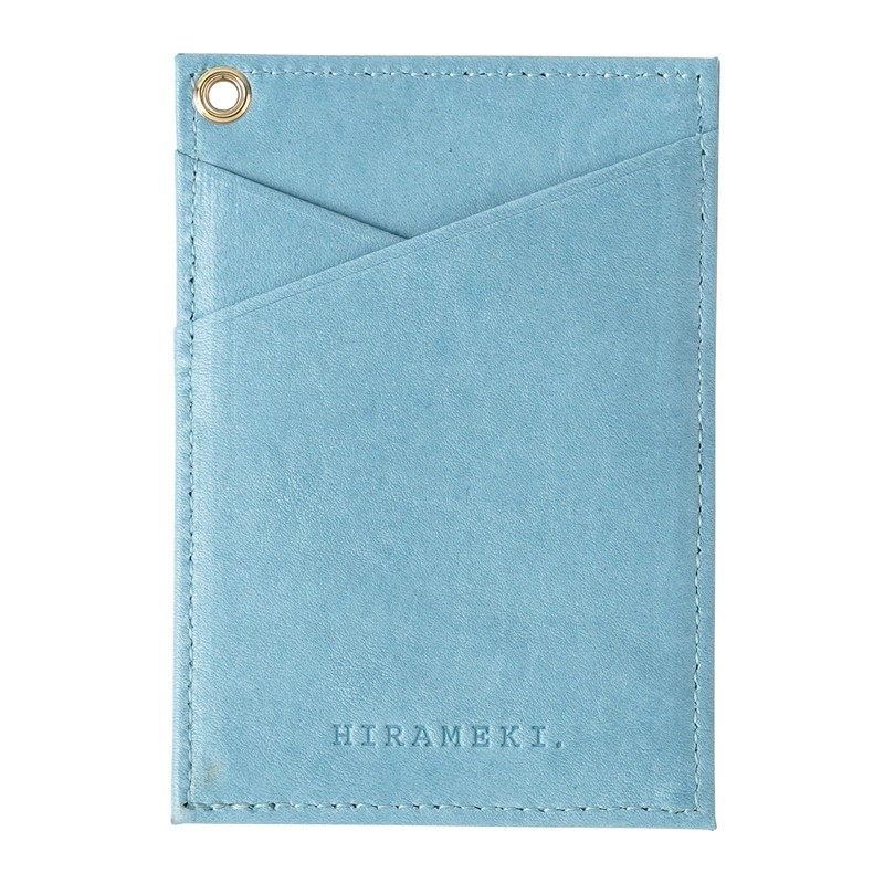 HIRAMEKI. Morris Pass Case, Commuter Pass Case, Cowhide Leather, Embossed