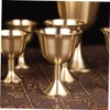 LABRIMP 2sets Brass Temple Cup Royal Retro Design Elegant for