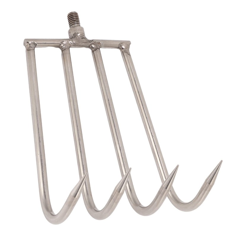 VBESTLIFE Portable Aquatic Weed Rake, 4 Teeth, Stainless Steel Head,