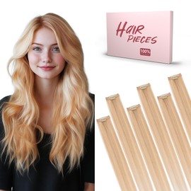 SEGO Single Clip In Hair Extensions Real Human Hair 6 Pcs One-Clip Remy Straight Soft Seamless Hairpieces for Women -10 Inch #18P613 Ash Blonde&Bleach Blonde