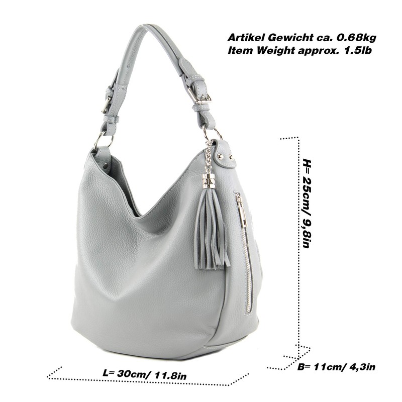modamoda de T200 Women's Leather Shoulder Bag Handbag, Handmade in
