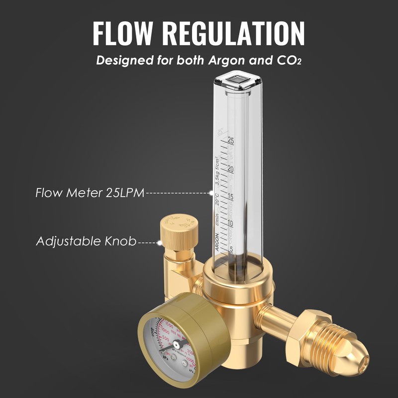 bestarc Argon/CO2 Mig Tig Flow Meter Gas Regulator Gauge Welding