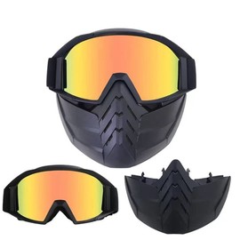 DPLUS ATV Goggles Motocross Goggles Dirt Bike Goggles Airsoft Mask Mascara de Paintball Powersports Goggles Paintball Goggles (RED)