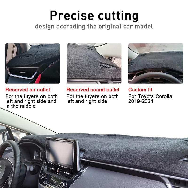 REMOCH for Toyota Corolla Accessories 2019-2023 2024 Dash Cover Dashboard