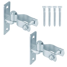 2 Pair 1-3/8'' Wall Mount Gate Hinges, Heavy Duty Gate Hinges Outdoor Hinge, Metal Chain Link Fence for Farm Fence Metal Gates Pipe Gate Hinge, Screws Included