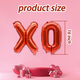 XOXO Balloons Valentine Balloons Galentines Balloons Valentines Day Mylar Balloons Valentines Day Party Supplies Valentines Photo Props for Valentine's Day Party Decorations