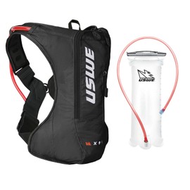 USWE Outlander Moto Hydration Pack, Running, Hiking Hydration Backpack with Water Bladder, Hydropack for Men and Women, Backpack Gear and Equipment for Cycling, MTB (Black, 4L)