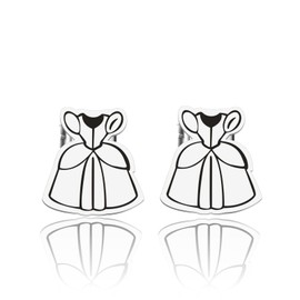 BEKECH Cinderella Princess Dress Themed Stud Earring Fairy Tale Princess Gift Fairy Tale Fans Jewelry for Cinderella Princess Lover Gift