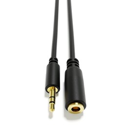 ExcelValley - Audio AUX Extension Cables Leads - Stereo Mini Jack TRS 3.5mm 1/8" [Gold Plated | Male to Female | 60 cm - 23.62"]