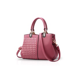 NICOLE & DORIS Women Handbags Shoulder Bag Messenger Bag PU Shoulder Bag, Dark Pink A, Dark Pink A, L, Stylish