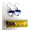 Murano Glass, Handcrafted Unique Jewelry, Heart Earrings, 925 Sterling Silver