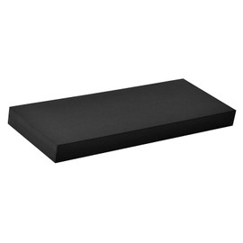 WELLAND 24 inch Black Mission Floating Shelves for Wall, Bathroom Wall Mount Shelves, Wood Modern Display Shelves, Book Shelves,for Bedroom,Living Room and Kitchen