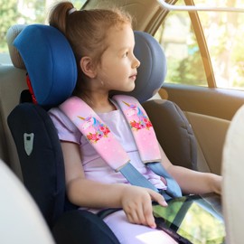 MHJY Seat Belt Pads for Kids Seatbelt Strap Cover 2 Packs Unicorn Car Seat Belt Covers Soft Comfortable Harness Pad for Toddlers Girls Boys Children, Rainbow