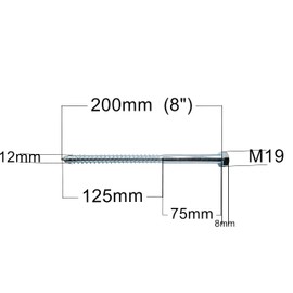HAFD Heavy-Duty Sleeper Screws 12 x 200mm (8in) Zinc-Plated Pack of 6 Hex Head Lag Bolts for Wood to Concrete Fixings, for Coach Screw Outdoor Use in Decking, Fencing, and Landscaping Projects