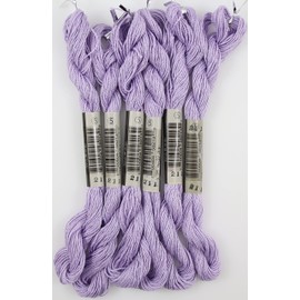 KCS 25 M/Skein Mercerized Pearl Cotton Crochet Needlepoint Thread,Size 5,6 skeins,Lavender it