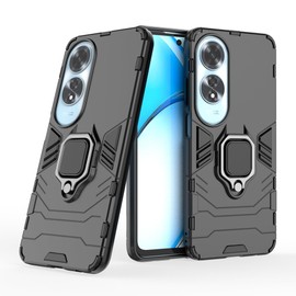 ESTH® Case for Oppo A60 4G with 2 Pack Screen Protector, [360° Rotating Stand] [Military Grade Anti-Fall Protection], Cover Compatible with Magnetic Car Mount, Black