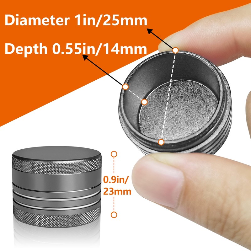 Small Pill Box, Portable Daily Box, Aluminium Alloy Round Container