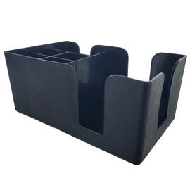 BarBits Black Classic Bar Caddy - Cocktail Napkins Accessories Holder Caddies, Table Storage Organiser, Bar Condiment Caddy, Straw Holder