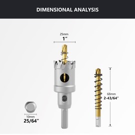 CSOOM's TCT Hole Saw, Hole Cutter, Circle Cutter, air conditioning, and other hole-drilling tasks. This electric drill bit is perfect for drilling holes up to (25mm)