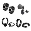 Set of 4 Pairs, 8 Earrings, Men's, Women's, Hoop Ring,