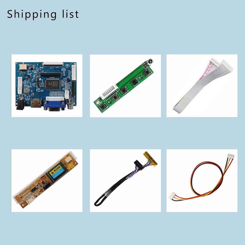 HDMI+VGA+2AV Input LCD Controller Board For B141EW03 LP154W01 14.1" 15.4"