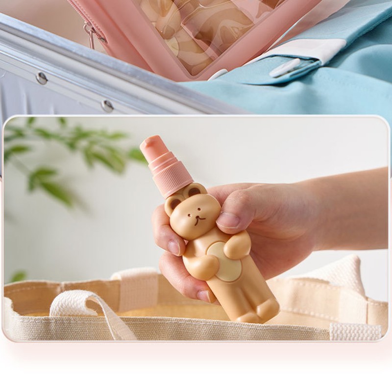 Travel Bottles Kit Cute Bear Look Delicate Easy Press Empty