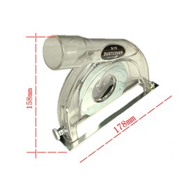 LICHIFIT Clear Cutting Dust Shroud for 4” / 5” Hand Angle Grinder and 3”/4”/5” saw blades, Transparent Grinding Cover Guard Angle Grinder Dust Collection Cover Attachment